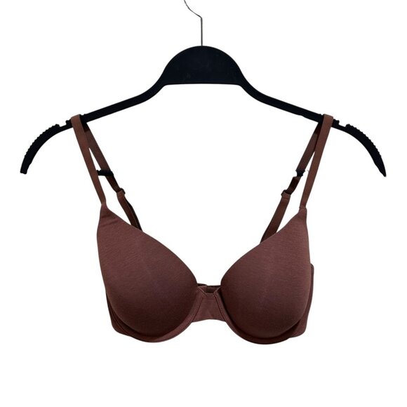 Old Navy Size 32D Cocoa Mocha‎ Brown Full-Coverage Smoothing T-Shirt Bra NWT - Picture 1 of 6